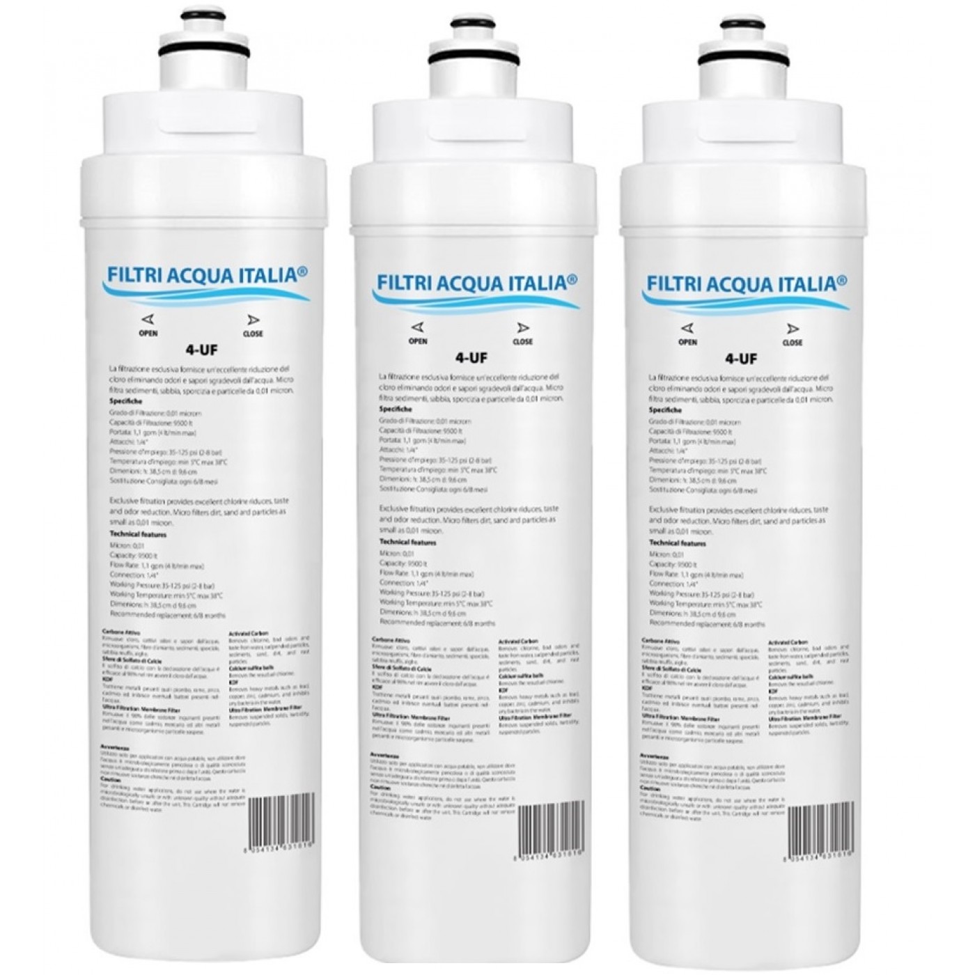 FILTRO ACQUA 4-UF Set 3 Pz.