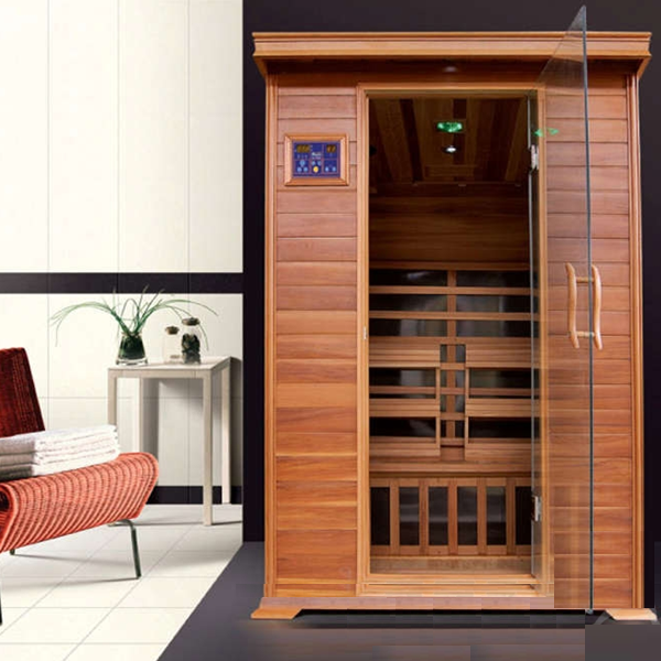 SAUNA INFRAROSSI 120 X 115 COOL PER 2 PERSONE CON CROMOTERAPIA