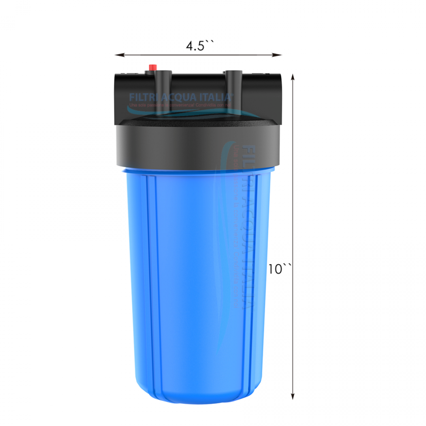 CONTENITORE PER FILTRO BIG BLU 10" IN-OUT 1"- 1/2"