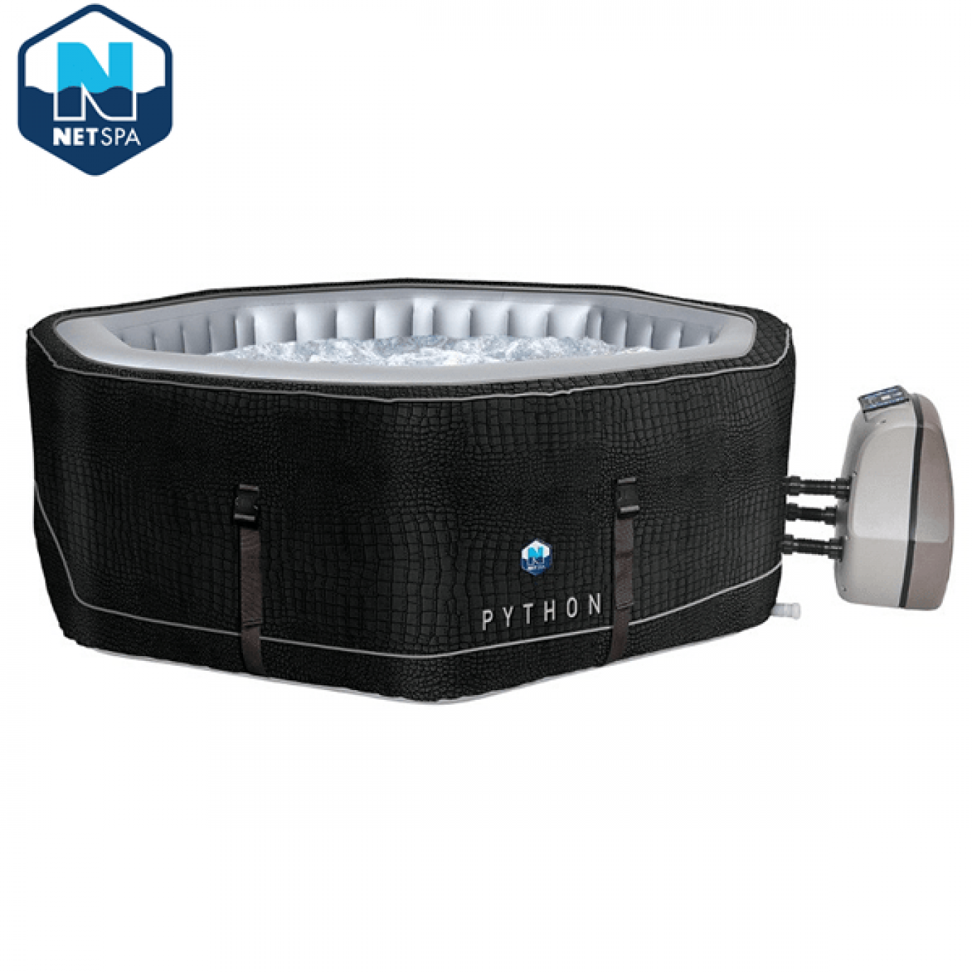 Piscina idromassaggio gonfiabile Python 5/6 Posti da esterno 195x195 Netspa